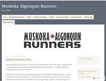 Tablet Screenshot of muskokaalgonquinrunners.com